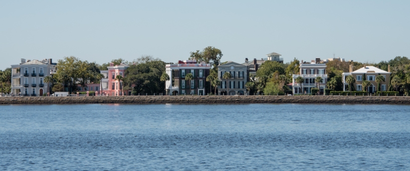 18th and 19th century "houses" on East Battery Street overlooking Charleston Harbor, Charleston, South Carolina, USA